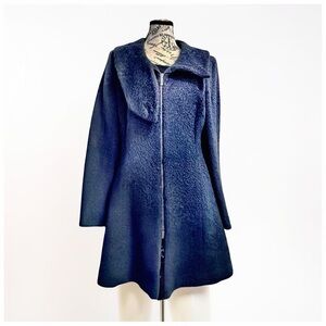 Zenobia Alpaca Wool Coat | Oversized Shawl Collar | Size 8